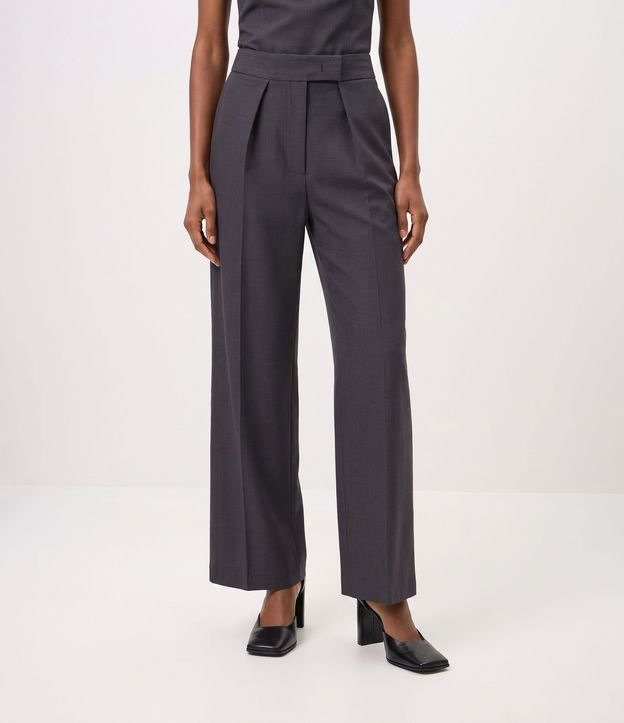 Pantalón Wide Leg Sastrería con Pliegues Delanteros 3