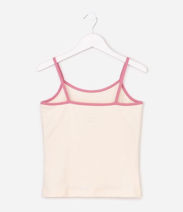 Blusa Infantil en Algodón con Bretel Fino y Detalle Contrastante - Talle 5 a 16 años 3