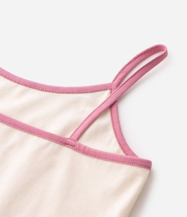 Blusa Infantil en Algodón con Bretel Fino y Detalle Contrastante - Talle 5 a 16 años 5