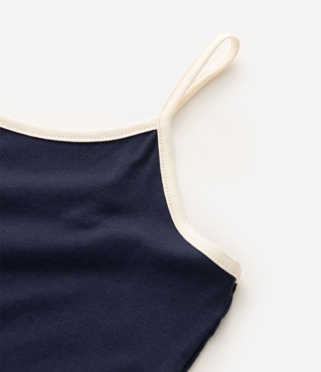 Blusa Infantil en Algodón con Bretel Fino y Detalle Contrastante - Talle 5 a 16 años 5