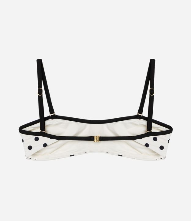 Bikini Top Bandeau con Estampa de Lunares 2