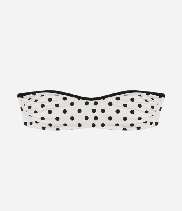 Bikini Top Bandeau con Estampa de Lunares 3