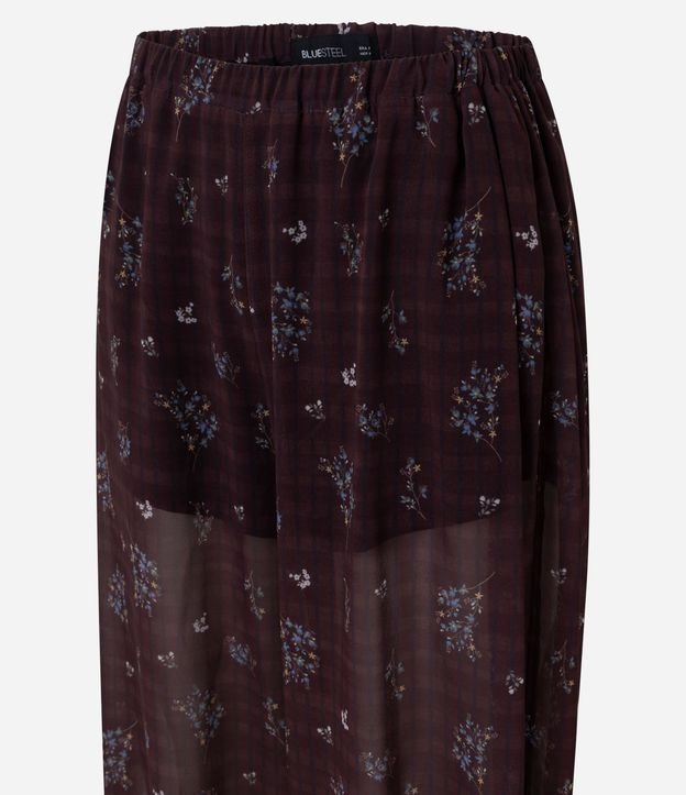 Pantalón en Chiffon con Lazo en el Bajo y Encaje Floral Aplicada 6