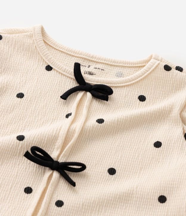 Conjunto Infantil Blusa de Lunares y Pantalón con Lacitos - Talle 1 a 6 años 5