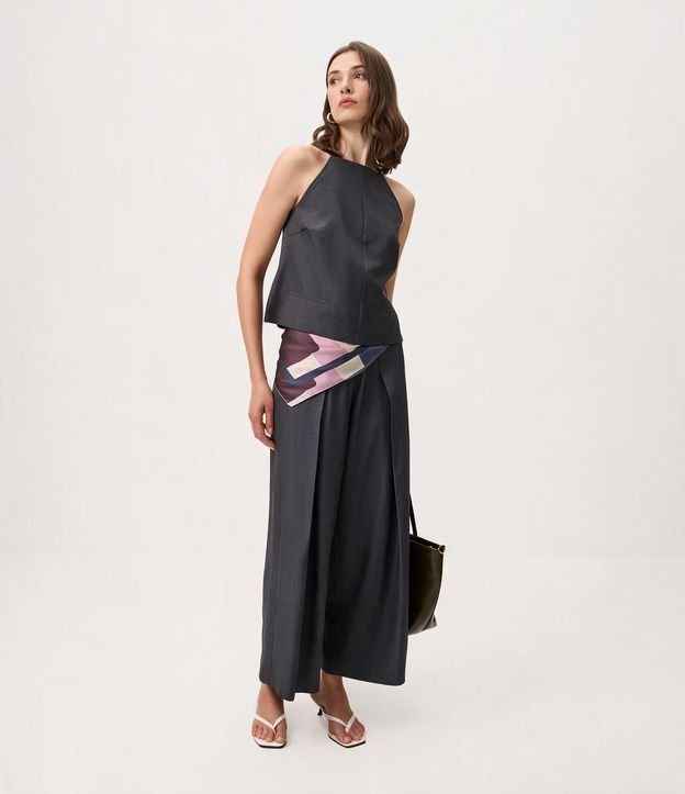 Blusa con Escote Cuadrado y Breteles Finos