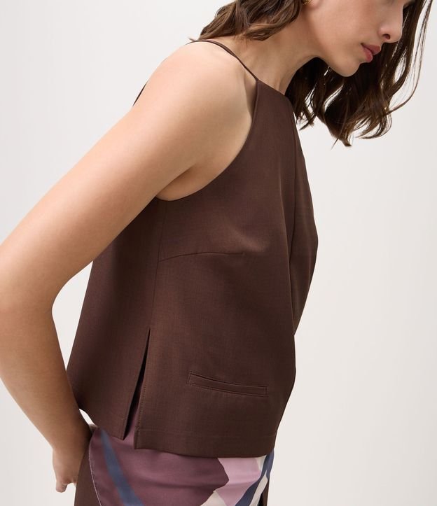Blusa con Escote Cuadrado y Breteles Finos 3