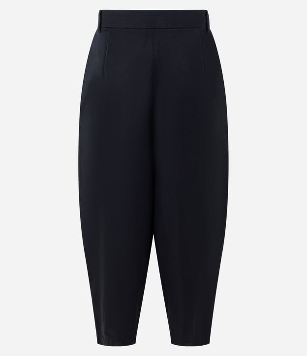 Pantalón Barrel en Sarga con Pliegues y Encajes 6