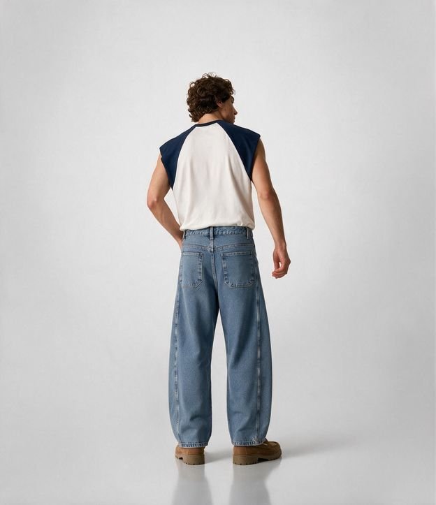 Pantalón Balloon en Jeans con Botón en el Bajo 4