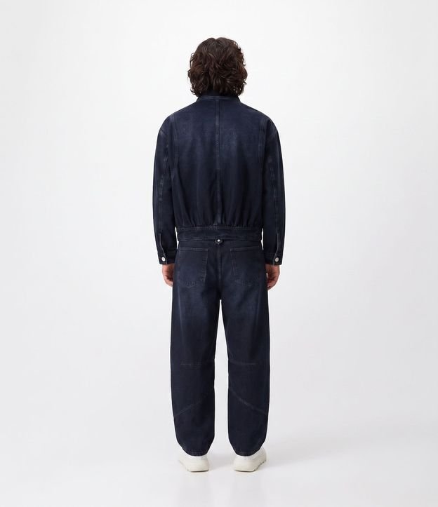 Campera Jeans Boxy con Cuello Alto 3