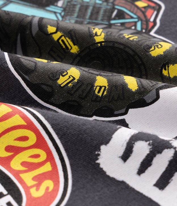 Remera Infantil en Algodón Hot Wheels Monster Trucks - Talle 4 a 10 años 4