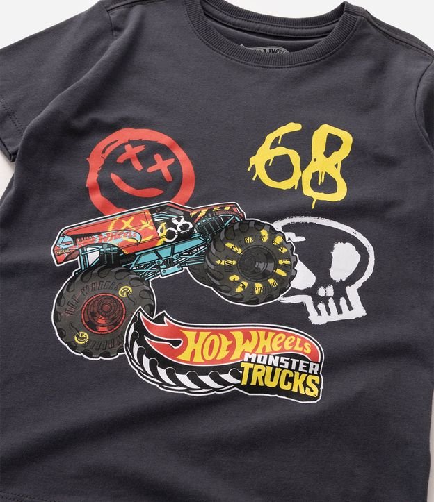 Remera Infantil en Algodón Hot Wheels Monster Trucks - Talle 4 a 10 años 5