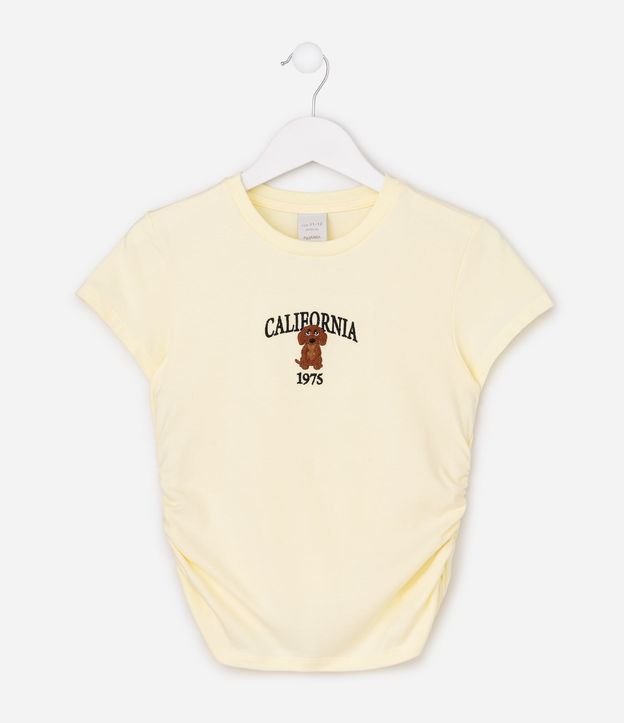 Remera Infantil en Algodón Lettering California con Perrito - Talle 5 a 16 años 3