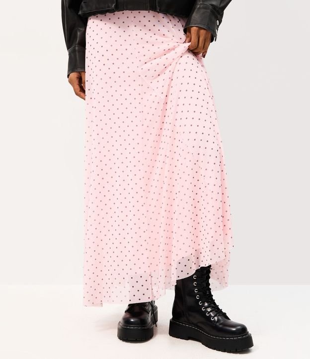 Falda New Midi en Tule con Estampa de Lunares 2