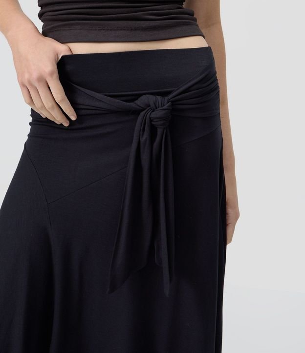 Pollera Midi Asimétrica con Lazo en la Cintura 3