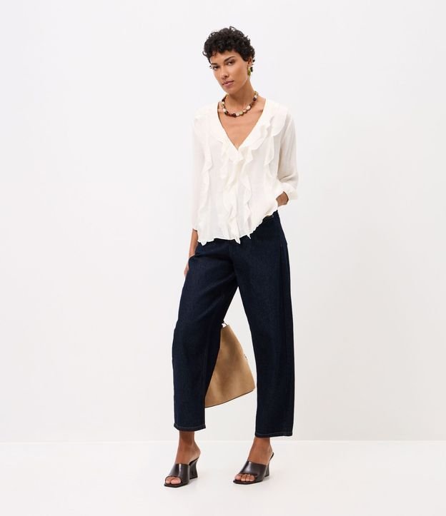 Blusa Bata en Viscosa con Volados 2