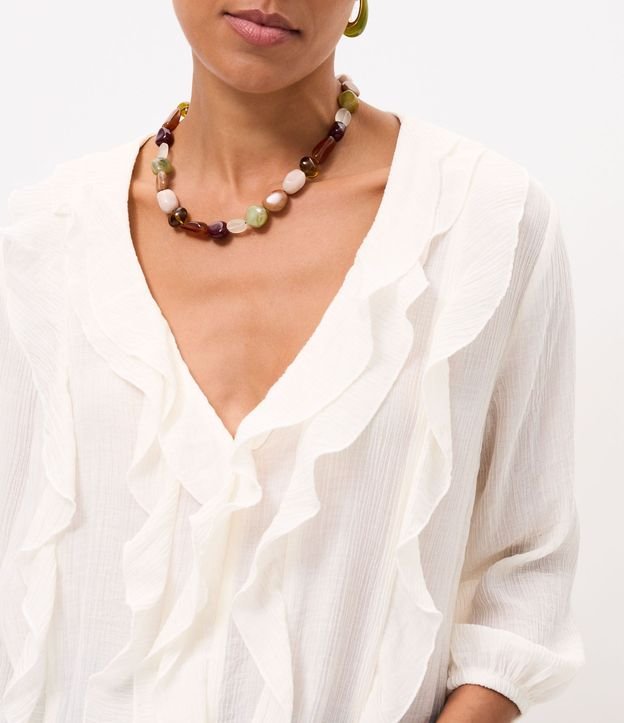 Blusa Bata en Viscosa con Volados 4