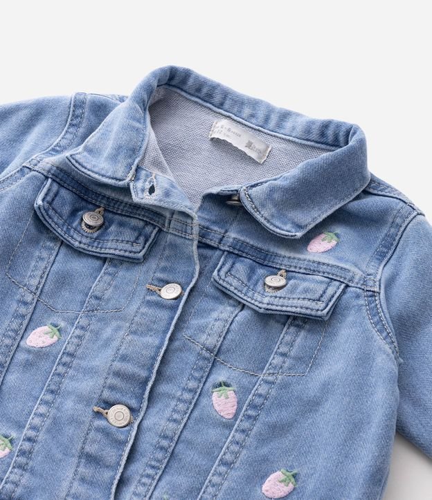 Campera Jeans Bebé Mini Frutillas - Talle 0 a 18 Meses 4