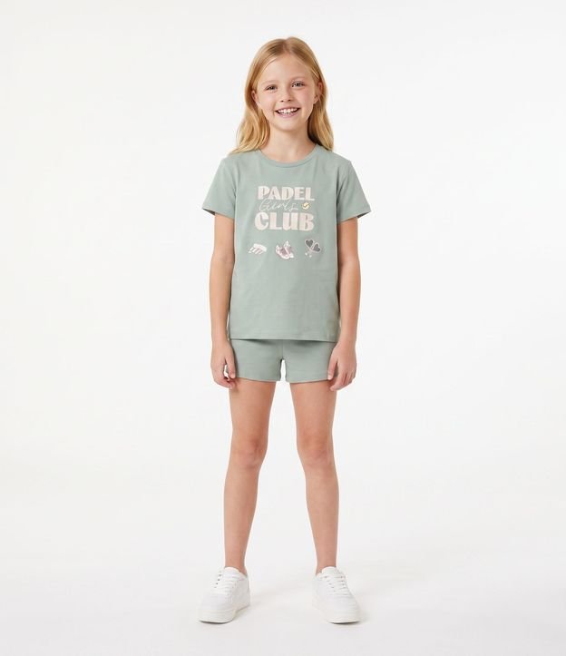Bermuda Infantil en Cotton con Cintura Dobrada - Talle 5 a 16 años