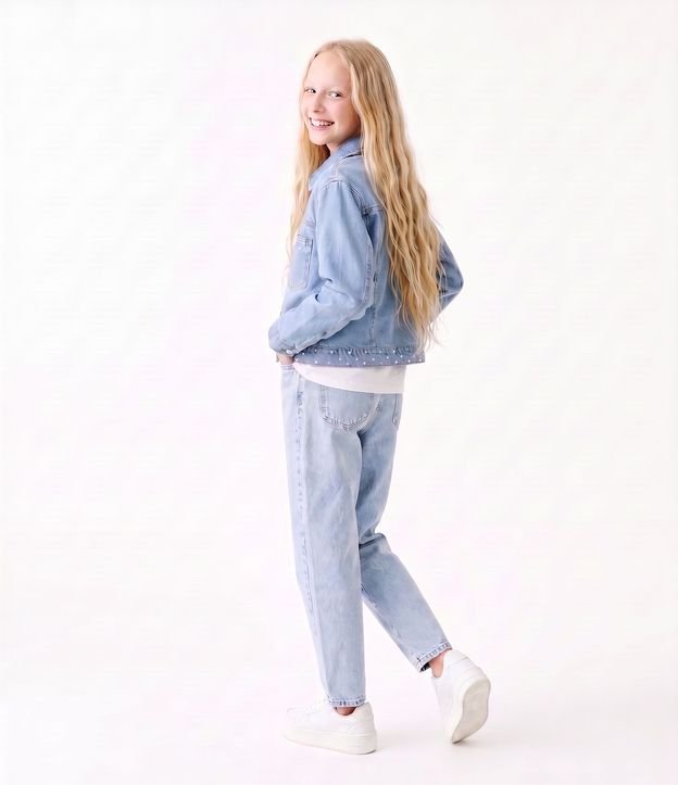 Campera Jeans Infantil con Strass -Talle 5 a 16 años 3