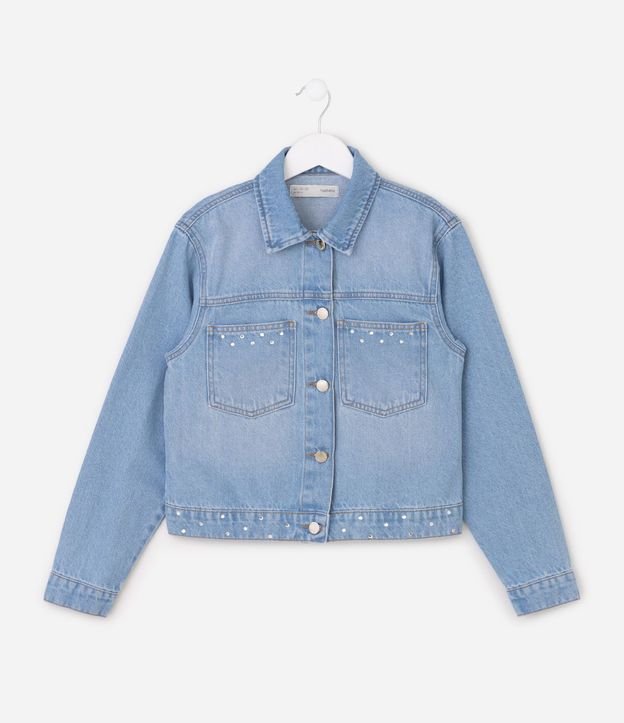 Campera Jeans Infantil con Strass -Talle 5 a 16 años 4