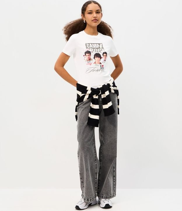 Remera New T-shirt en Algodón con Estampado Camp Rock 2