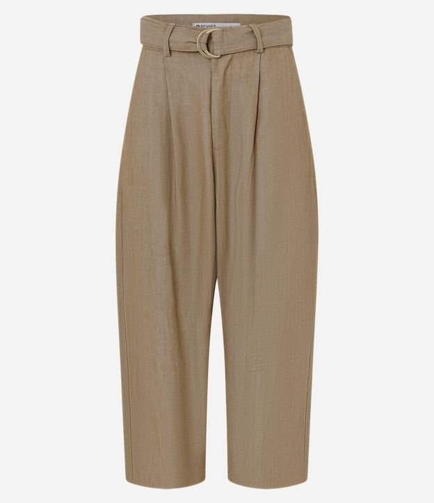 Pantalón Carrot Jeans con Aro Metálica y Cintura Alta 6