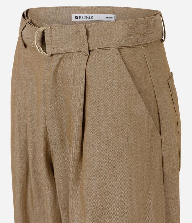 Pantalón Carrot Jeans con Aro Metálica y Cintura Alta 7