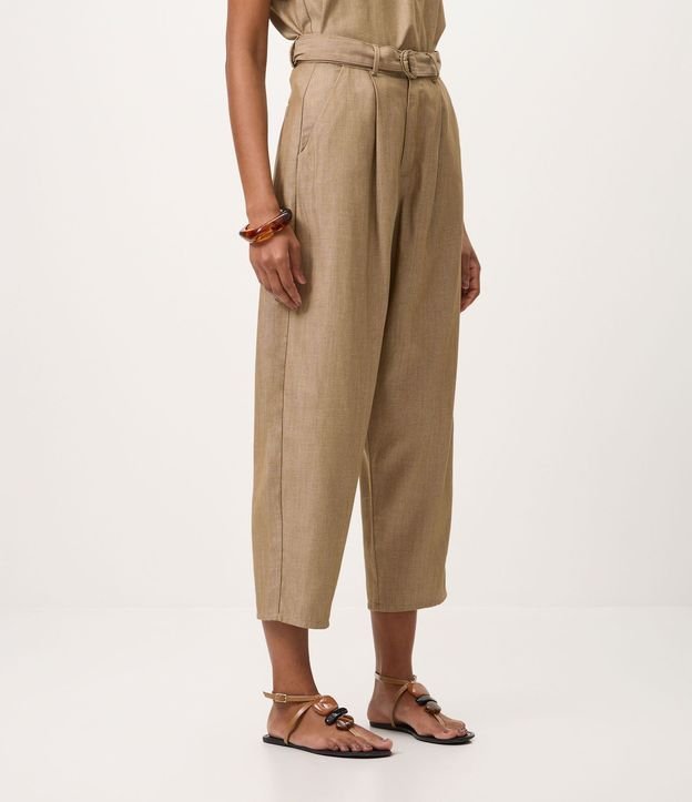 Pantalón Carrot Jeans con Aro Metálica y Cintura Alta 3