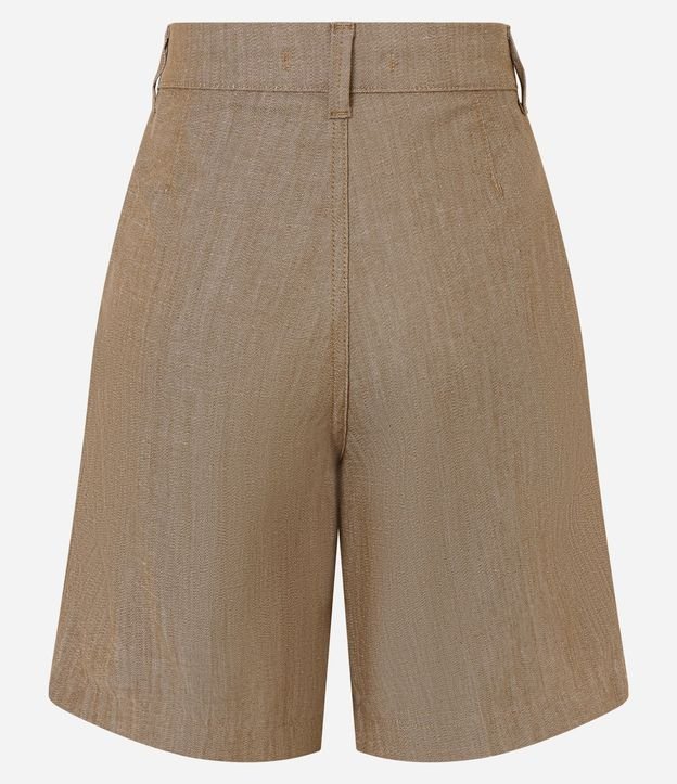 Short Midi  em Jeans Alfaiatado con Fecho de Gancho 7