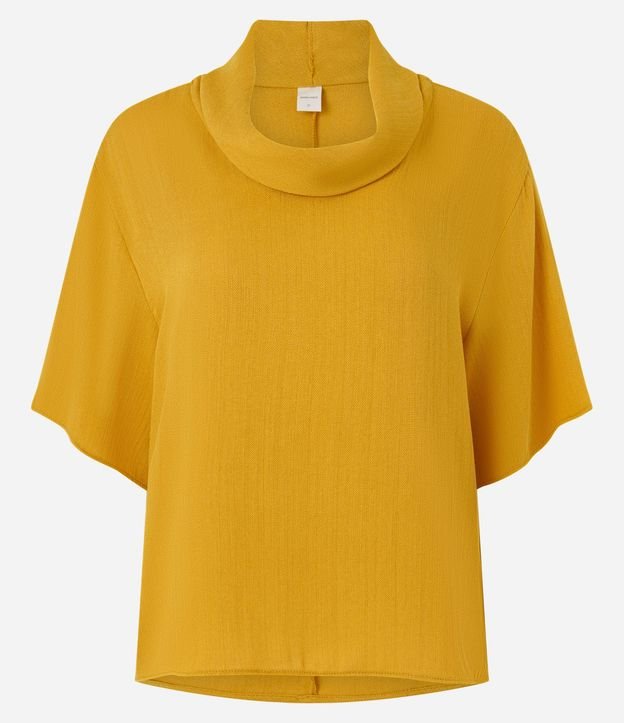 Blusa con Cuello Drapeada y Mangas Amplias 5