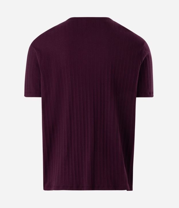 Remera Regular en Algodón Texturizada Henley con Botones 2