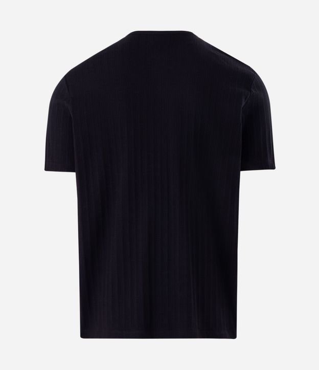 Remera Regular en Algodón Texturizada Henley con Botones 6