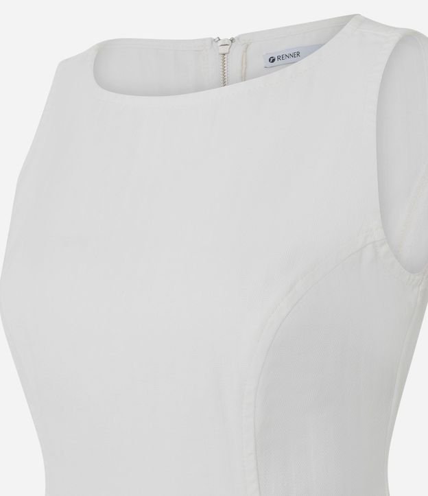 Blusa Peplum en Sarga con Escote Redondo 7