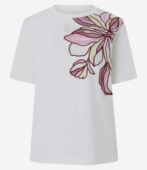 Blusa en Algodón con Bordado Floral Localizado 5