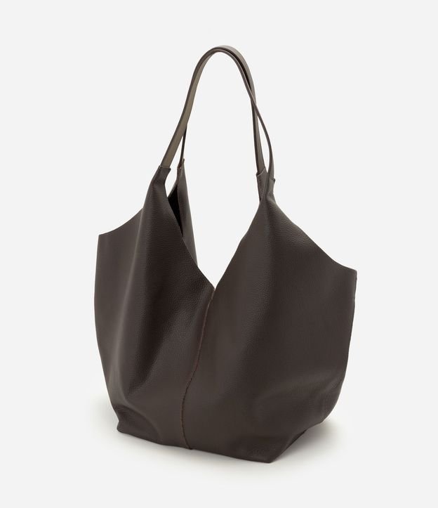 Cartera Hobo Grande en Cuero con Cierre por Mosquetón