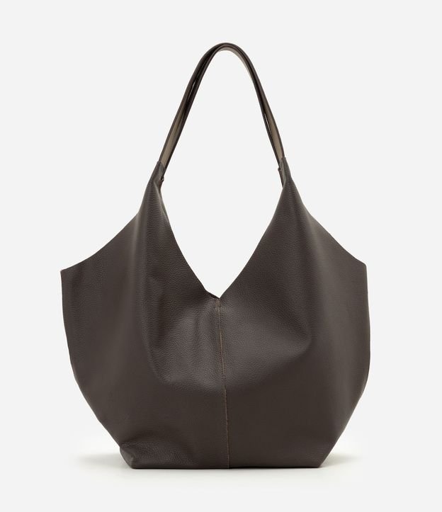 Cartera Hobo Grande en Cuero con Cierre por Mosquetón 3