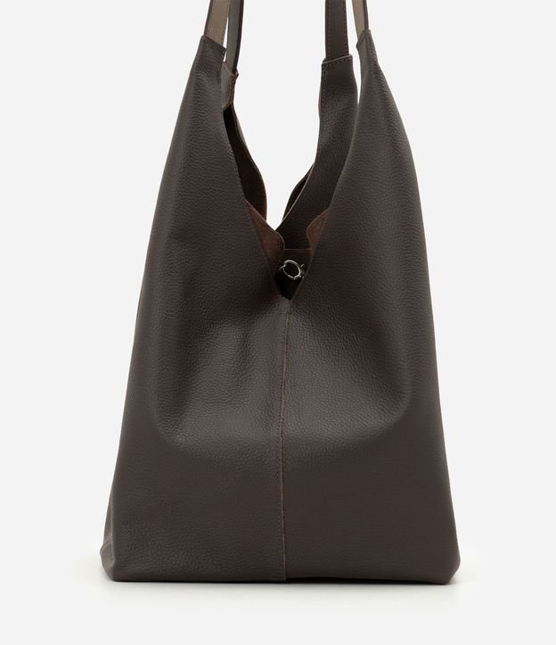 Cartera Hobo Grande en Cuero con Cierre por Mosquetón 4
