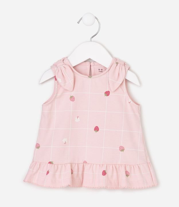 Remera Bebé Cotton con Moña - Talle 0 a 18 Meses 2