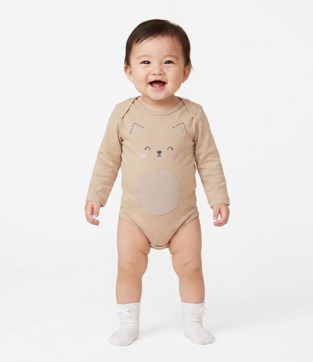 Body bebé en Cotton Gatito - Tam -12 a 18 Meses