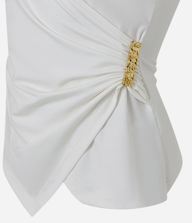 Blusa Traspasada con Adorno Metalizado 2