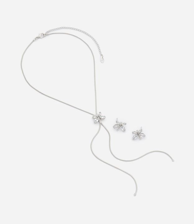 Conjunto de Collar y Caravanas con Colgante de Libélula 2