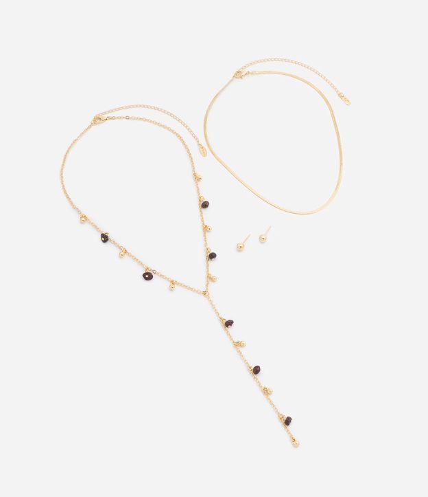 Conjunto de Collar Capas con Piedras y Caravanas de Esfera 2
