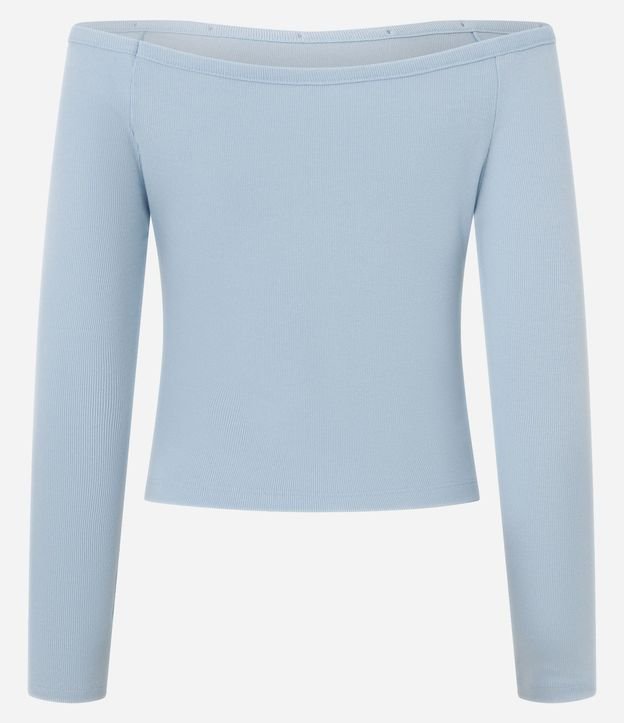 Blusa en Viscosa con Escote Hombro a Hombro y Piedras en el Escote 8