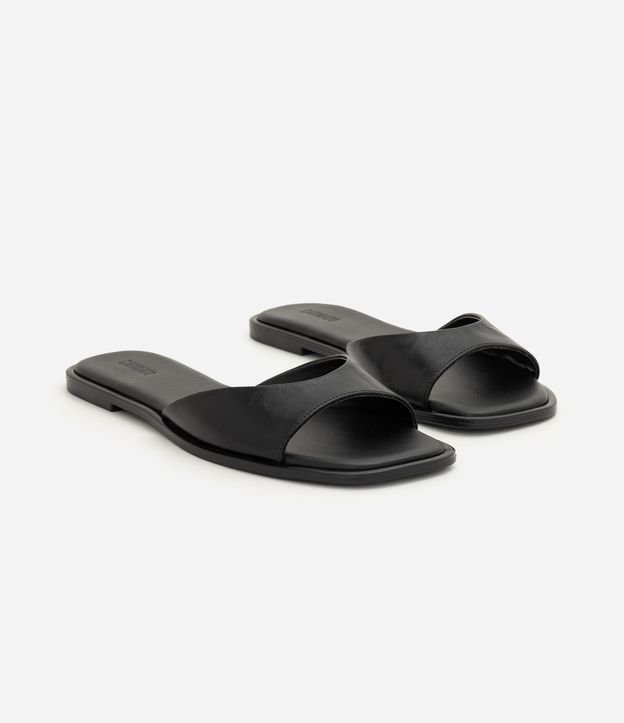 Sandalia Mule en Cuero con Punta Cuadrada 4