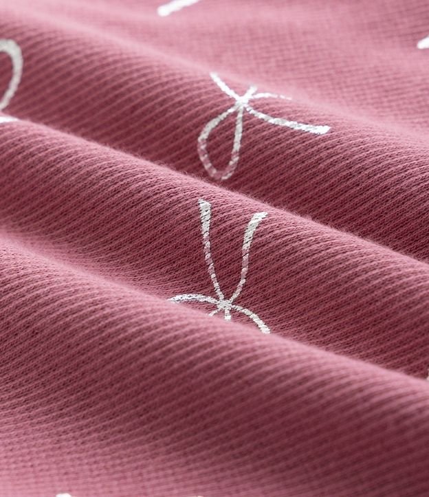Vestido Infantil en Algodón Canelado con Lacitos Foil - Talle 1 a 6 años 4
