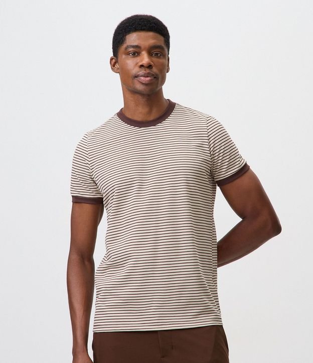 Remera Slim Rayada Bicolor