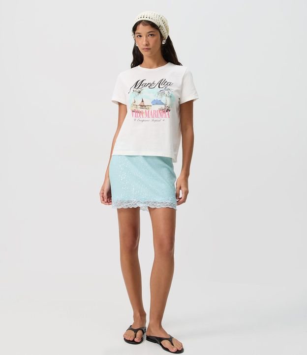 Remera con Estampa Mare Alta y Aplicación de Lentejuelas en el Lettering 2