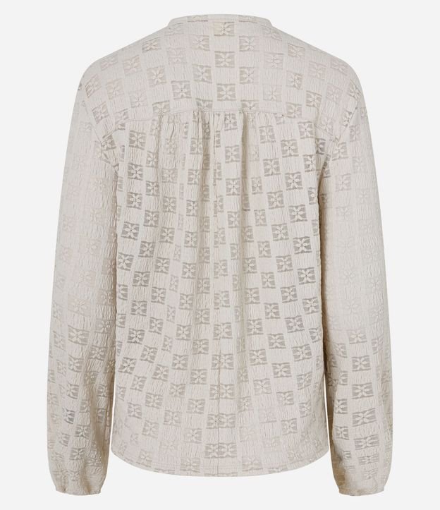 Blusa Bata en Encaje con Lazo Delantero 2
