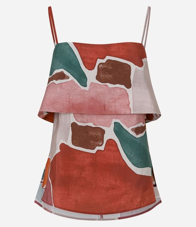 Blusa en Viscosa con Efecto de Superposición 5