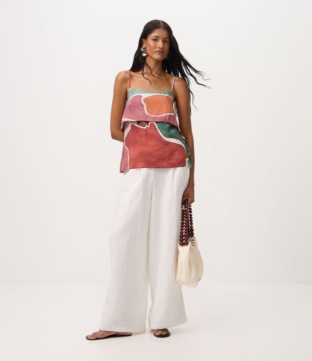 Blusa en Viscosa con Efecto de Superposición 2